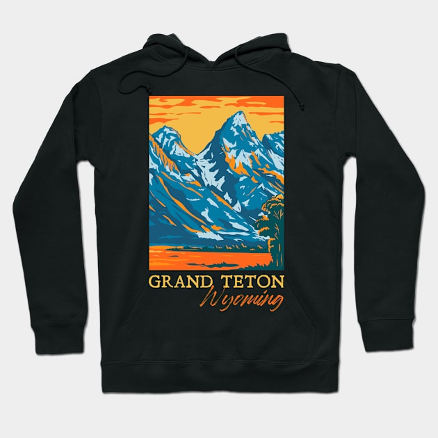 Grand Teton National Park Wyoming Souvenir Hoodie by grendelfly73